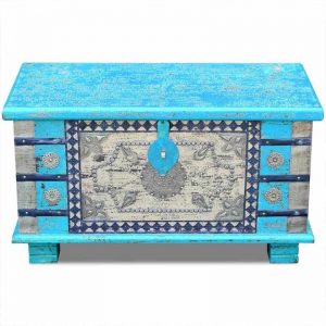 Decoración baúl pirata azul