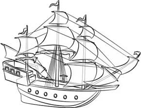 cómo dibujar un barco pirata