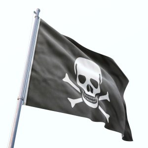 Bandera Pirata Blanco y Negro