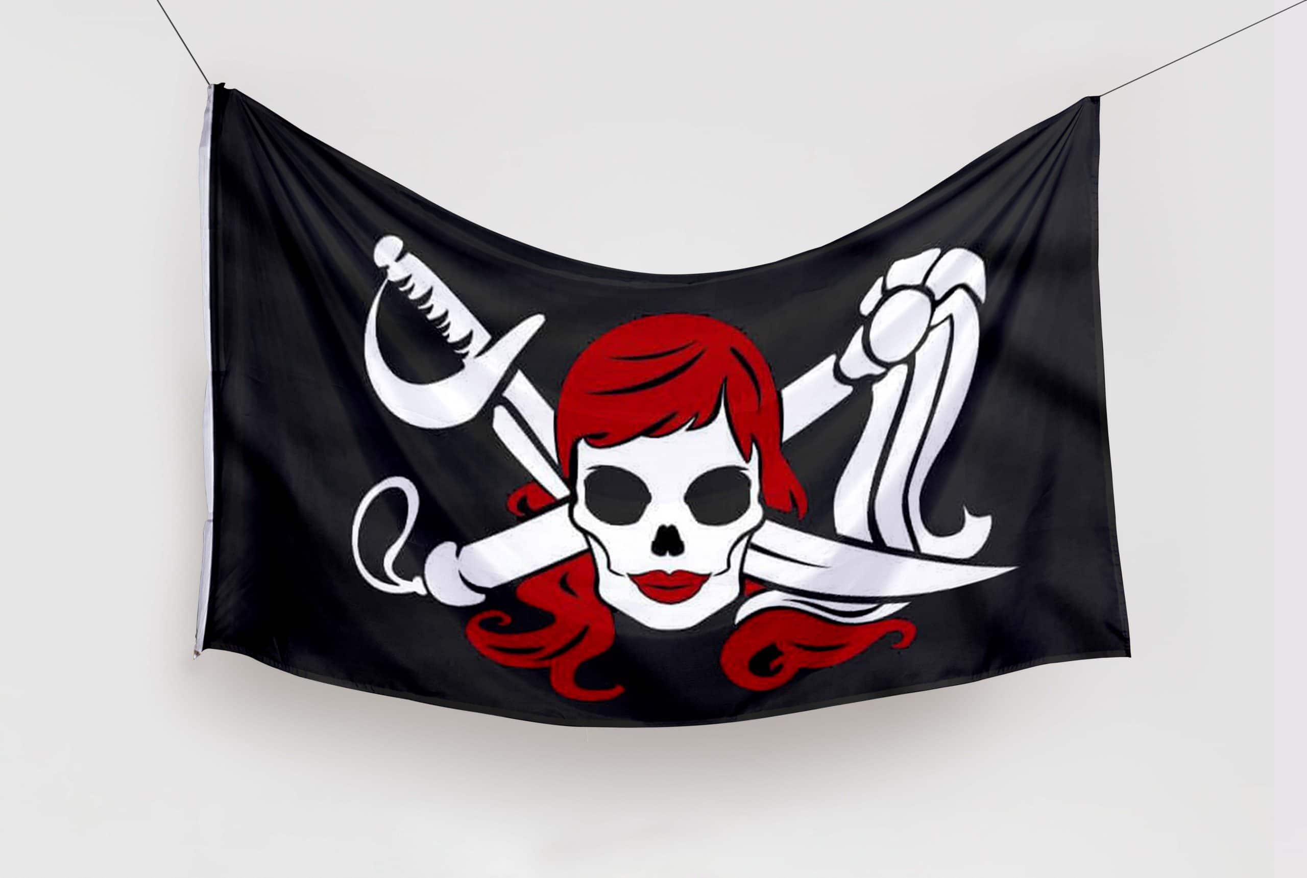 Bandera Pirata Chica Guerrera Bandera Pirata Chica Guerrera
