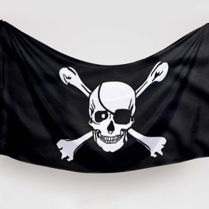 Bandera Pirata Negra Tuerta