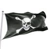 Bandera Pirata Negra Tuerta parche ojo