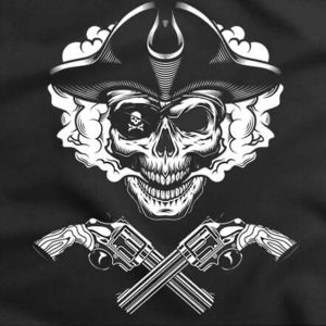 Bandera Pirata con Pistolas