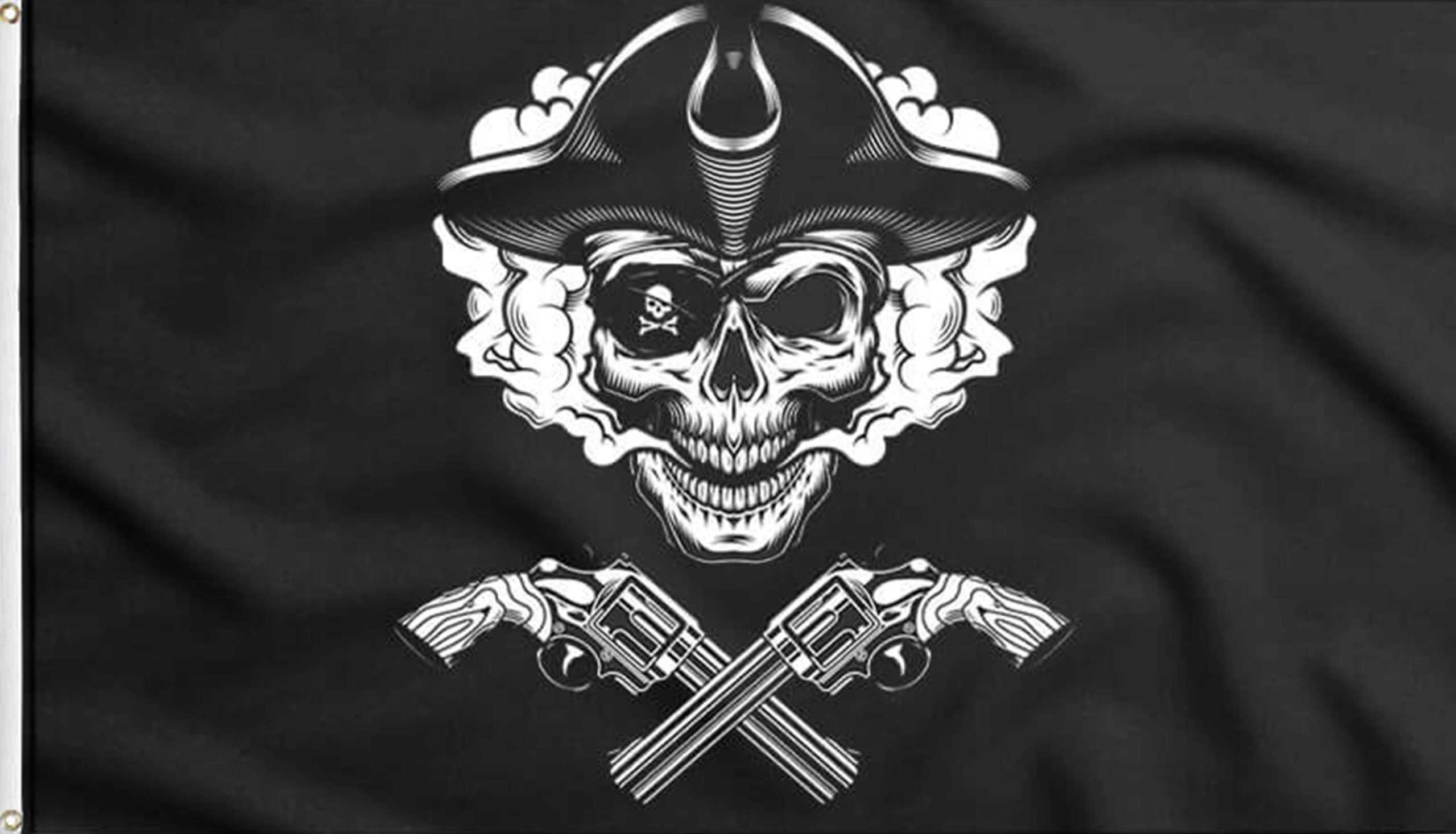 Bandera Pirata con Pistolas Bandera Pirata con Pistolas