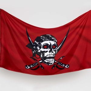 Jolly Roger de Bandera Pirata Roja