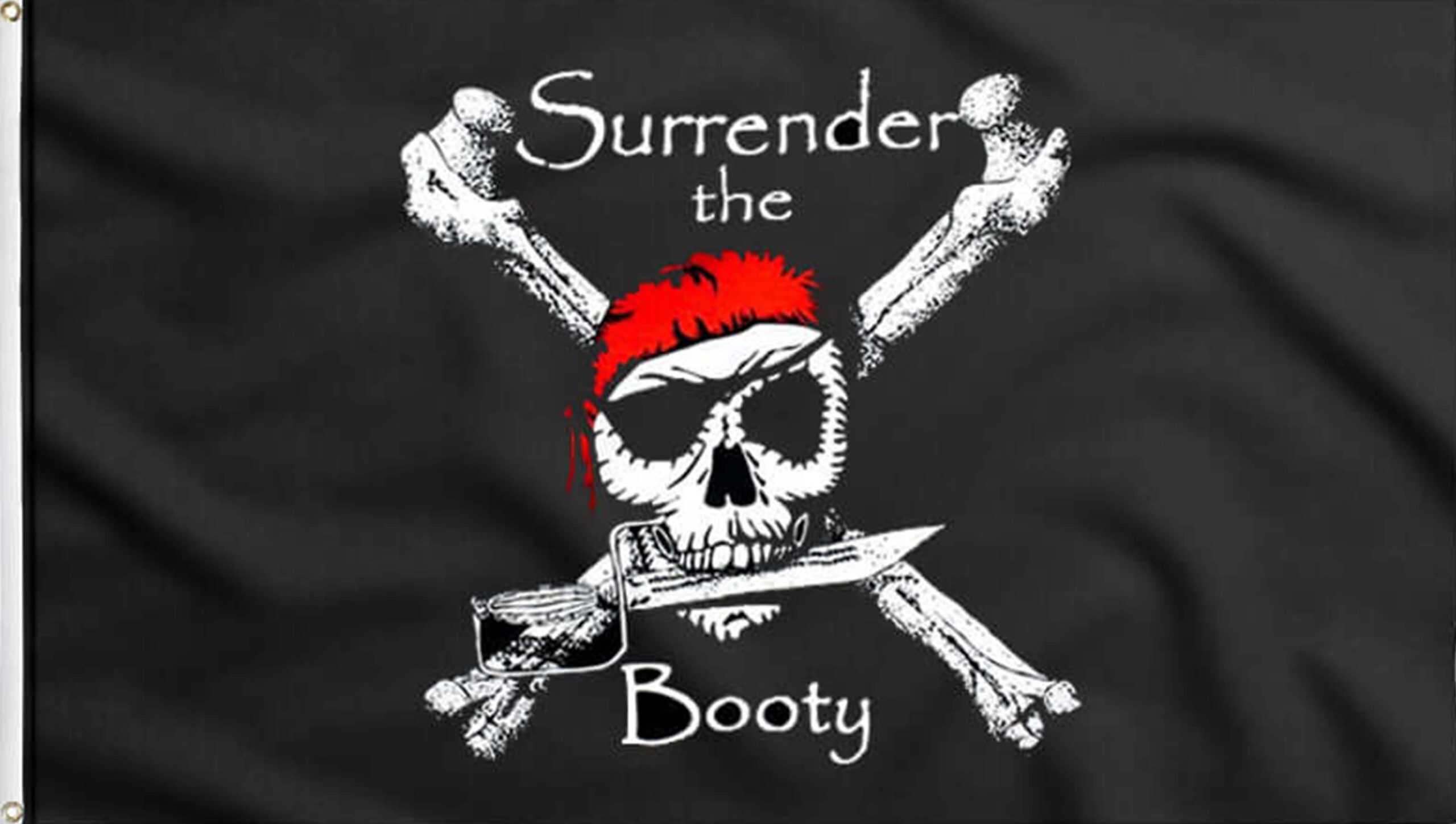 Bandera-Pirata-Surrender-the-Booty-Jolly-Roger Bandera-Pirata-Surrender-the-Booty-Jolly-Roger