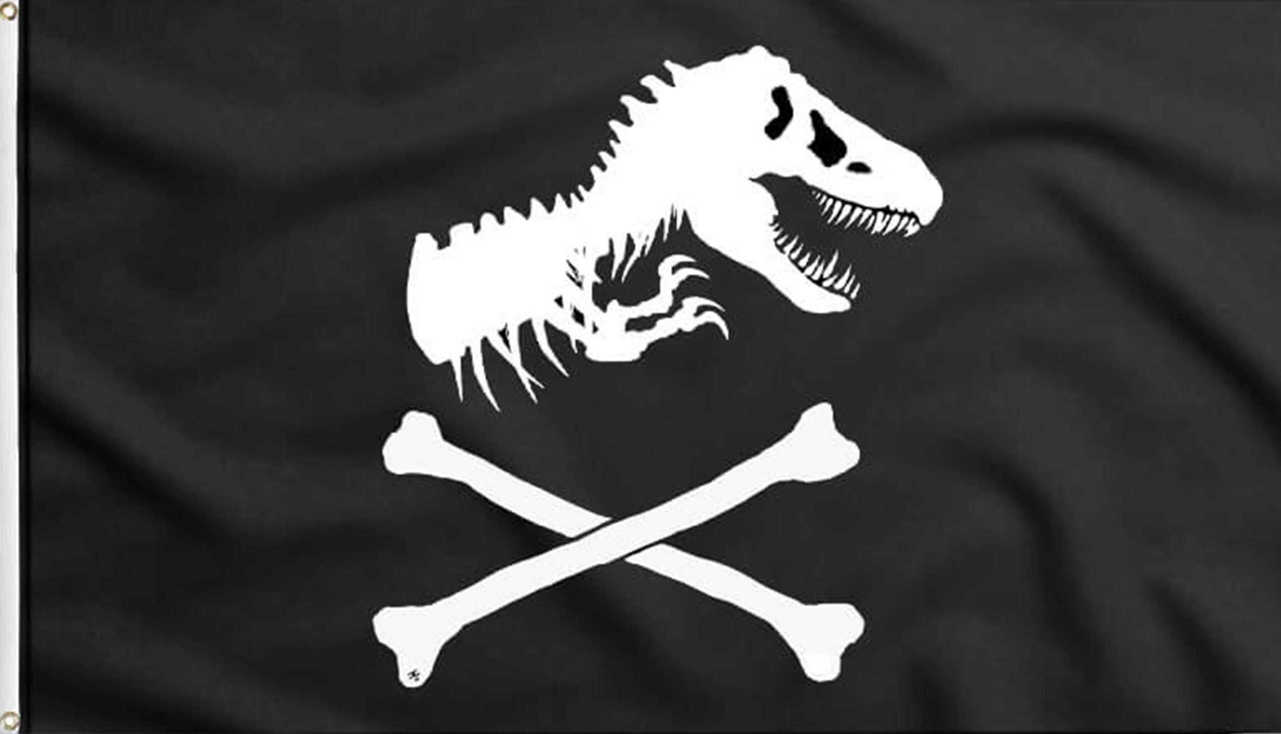 Bandera Pirata de Dinosaurio T.REX Bandera Pirata de Dinosaurio T.REX