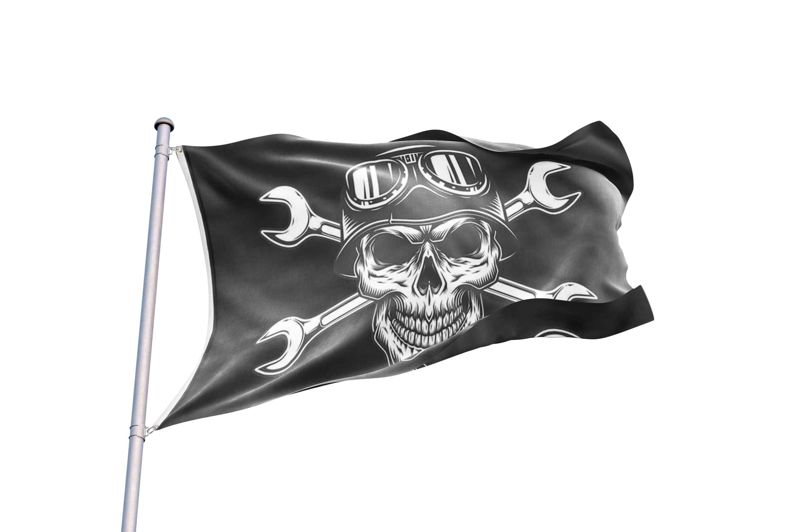 Bandera de Motocicleta Pirata Bandera de Motocicleta Pirata