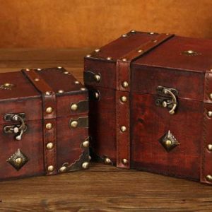 Baúl de Madera Pirata Oscura Pirateria