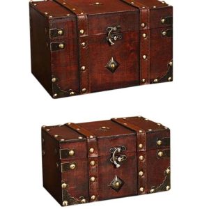 Baúl de Madera Pirata Oscura Temanos