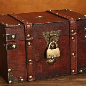 Cofre Pirata de madera con Candado