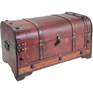 Cofre de Madera Pirata Estilo Colonial