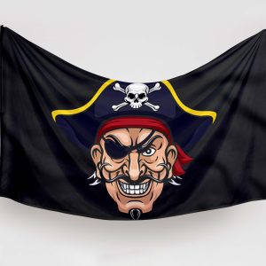 bandera pirata cabeza por ninos