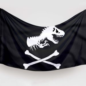 bandera pirata dinosario