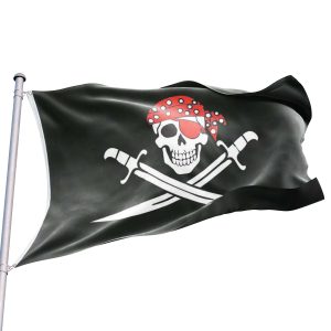 bandera pirata panelo rojo