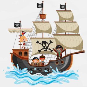 barco piratas de ninos
