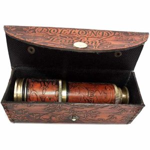 Telescopio Pirata Vintage en Cuero