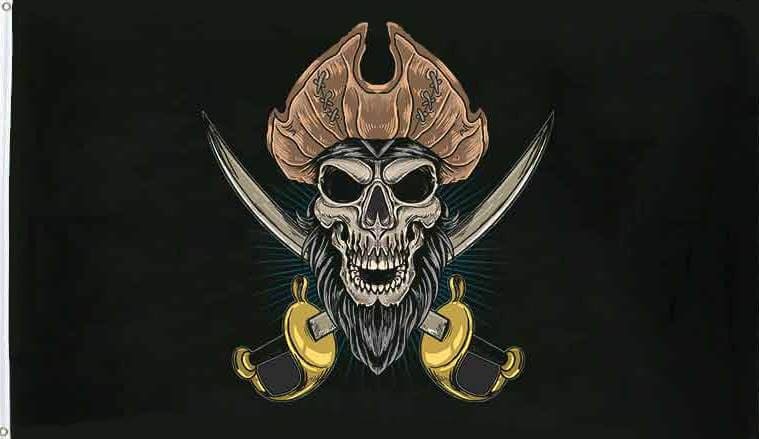 bandera calavera pirata oro bandera calavera pirata oro